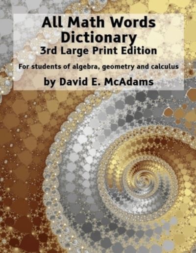 Cover for David E. McAdams · All Math Words Dictionary (Book) (2023)