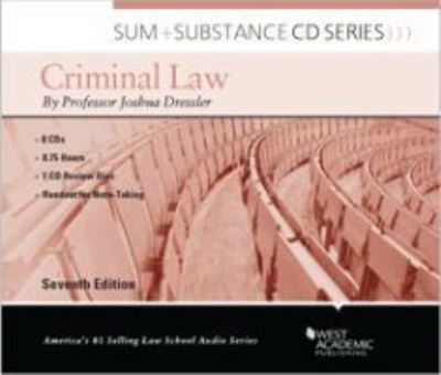 Cover for Joshua Dressler · Sum and Substance Audio on Criminal Law - Sum and Substance Audio (Hörbuch (CD)) [7 Revised edition] (2018)