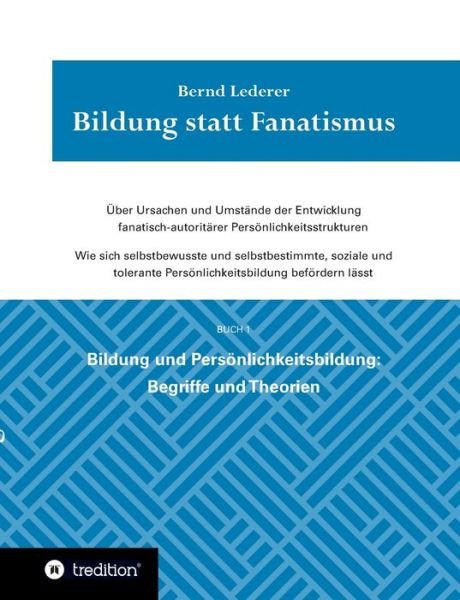 Cover for Lederer · Bildung statt Fanatismus (Book) (2020)