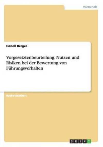 Cover for Berger · Vorgesetztenbeurteilung. Nutzen (Book) (2015)