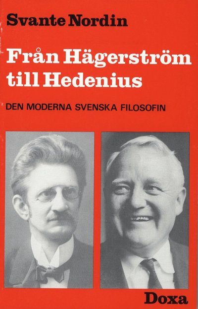 Cover for Svante Nordin · Från Hägerström till Hedenius (Book) (1983)