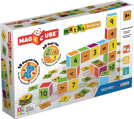 Cover for Geomag · GEOMAG  Magicube Maths Building - 16 cubes + 45 clips (Toys)