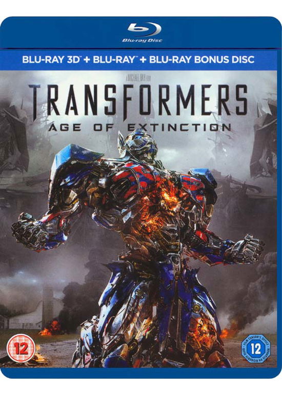 Cover for Transformers Age of Extinction 3D · Transformers 4 - Age Of Extinction 3D+2D (Blu-Ray) (2014)