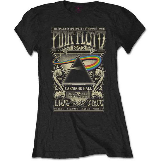 Pink Floyd Ladies T-Shirt: Carnegie Hall Poster (Retail Pack) - Pink Floyd - Produtos -  - 5056170657839 - 