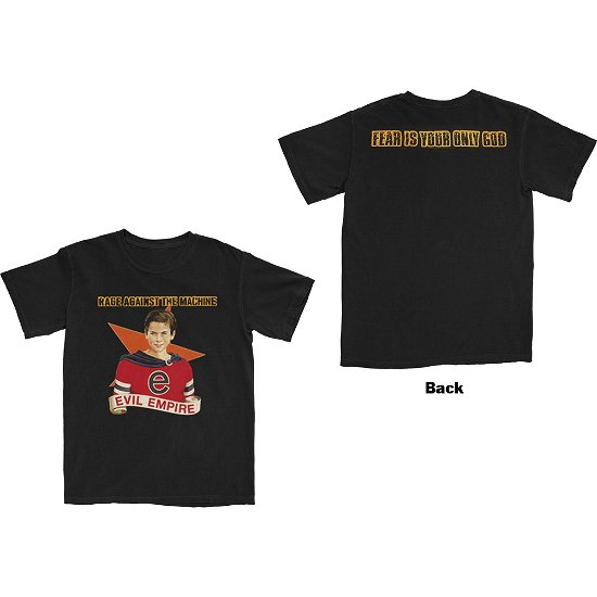 Rage Against The Machine Unisex T-Shirt: Fear Is Our Only God (Back Print) - Rage Against The Machine - Merchandise -  - 5056187743839 - 16. april 2021