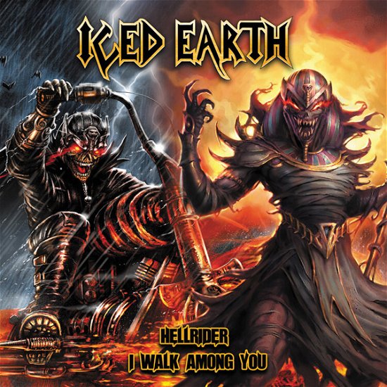 Cover for Iced Earth · Hellrider / I Walk Among You (Picture Vinyl) (12&quot;) (2023)