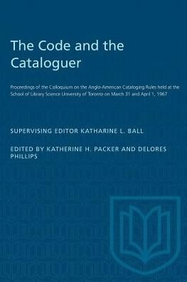 Cover for Code and the Cataloguer (Hardcover Book) (1969)