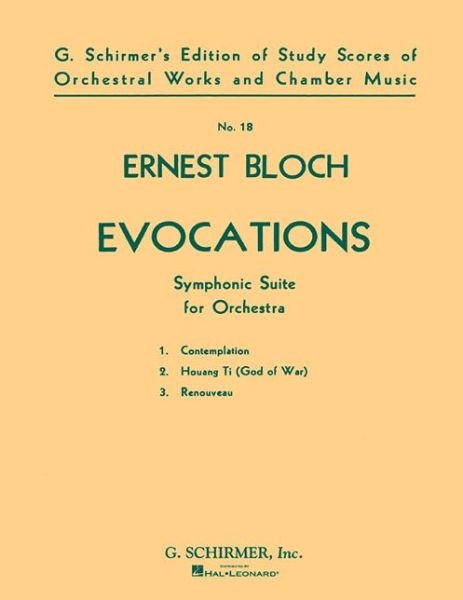 Cover for Ernst Bloch · Evocations Study Score No. 18 (Paperback Book) (1987)