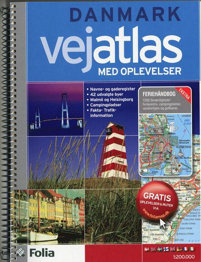 Cover for Folia · Danmark vejatlas med oplevelser (Spiralbok) [1:a utgåva] (2006)