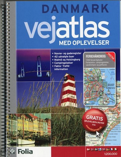Cover for Folia · Danmark vejatlas med oplevelser (Spiralbog) [1. udgave] (2006)