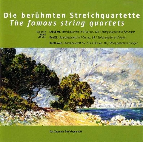 Cover for Zagreber Streichquartett · Famous String Quartets: Schubert, Dvorak, Beethoven (CD)