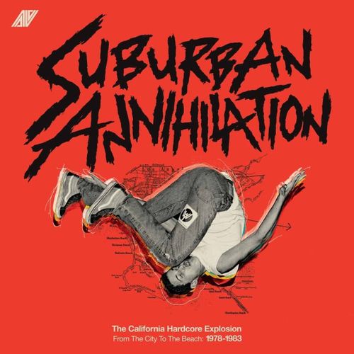 Cover for Suburban Annihalation / Various · Suburban Annihalation (The California Hardcore Explosion From The City To The Beach: 1978-1983) (Concrete Beach Vinyl) (LP) [Coloured edition] (2023)