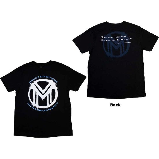 Bruce Dickinson Unisex T-Shirt: The Mandrake Project (Back Print) - Bruce Dickinson - Koopwaar -  - 5056737230840 - 