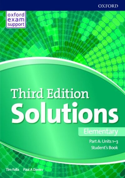 Cover for Paul Davies · Solutions: Elementary: Student's Book A Units 1-3: Leading the way to success - Solutions (Paperback Book) [3 Revised edition] (2019)