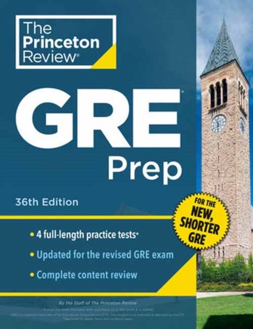 Princeton Review · Princeton Review GRE Prep, 36th Edition: 4 Practice Tests + Review & Techniques + Online Features (Paperback Book) (2024)
