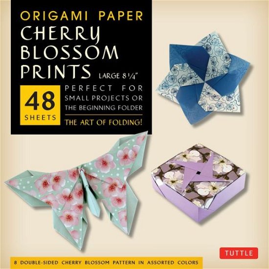 Cover for Tuttle Publishing · Origami Paper- Cherry Blossom Patterns Large 8 1/4&quot; 48 sh: Tuttle Origami Paper: Double-Sided Origami Sheets Printed with 8 Different Patterns (Instructions for 5 Projects Included) (Papirvare) [size L] [Edition, Origami Paper edition] (2015)