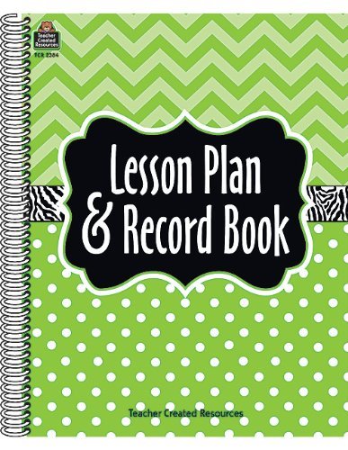 Cover for Teacher Created Resources Staff · Lime Chevrons and Dots Lesson Plan &amp; Record Book (Spiralbog) [Spi edition] (2014)