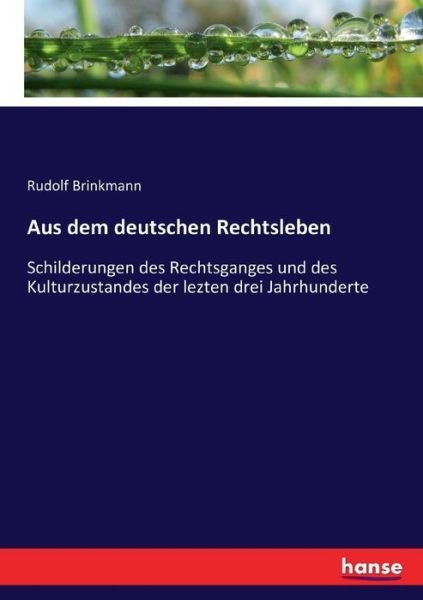 Cover for Brinkmann · Aus dem deutschen Rechtsleben (Book) (2017)
