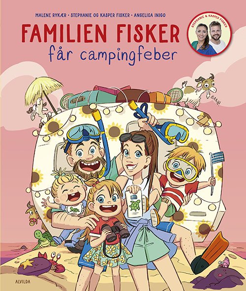 Malene Rykær, Kasper Fisker, Stephanie Fisker · Familien Fisker: Familien Fisker får campingfeber (Inbunden Bok) [1:a utgåva] (2024)