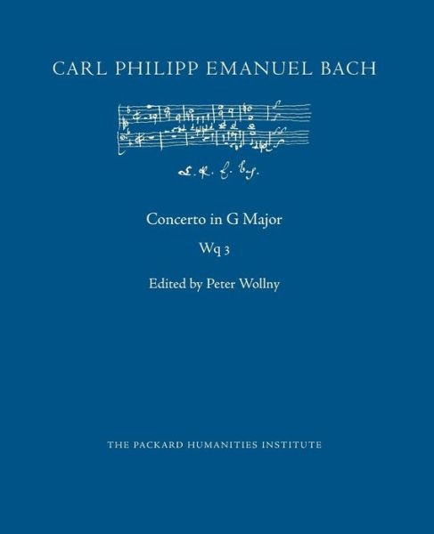 Cover for Carl Philipp Emanuel Bach · Concerto in G Major, Wq 3 (Paperback Book) (2020)