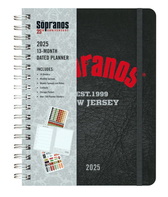 2025 The Sopranos 13-Month Weekly Planner - Insights - Kirjat - Insight Editions - 9798886636840 - tiistai 1. lokakuuta 2024