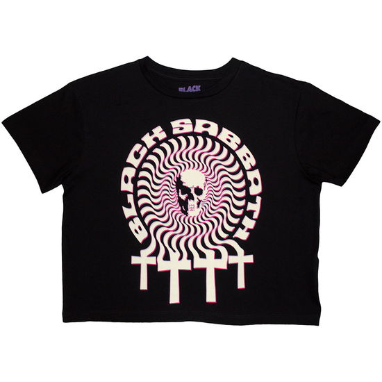 Cover for Black Sabbath · Black Sabbath Ladies Crop Top: Hypnotic Skull (Black) (CLOTHES)