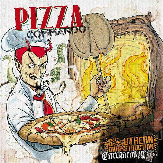 Cover for Southern Drinkstruction/ Carcharodo · Pizza Commando (CD) (2015)