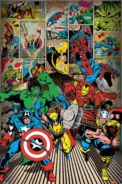 Marvel: Here Come The Heroes (Poster 61X91,5 Cm) - Marvel Comics - Mercancía - Pyramid Posters - 5050574326841 - 