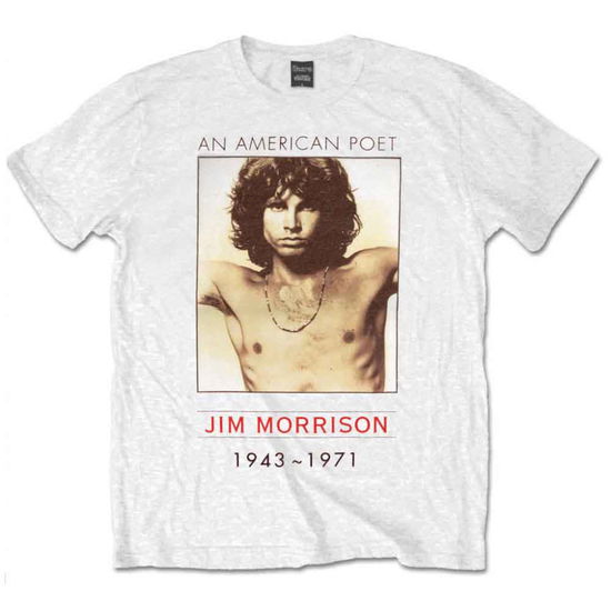 The Doors Unisex T-Shirt: American Poet - The Doors - Merchandise - ROFF - 5055295349841 - 13. januar 2015