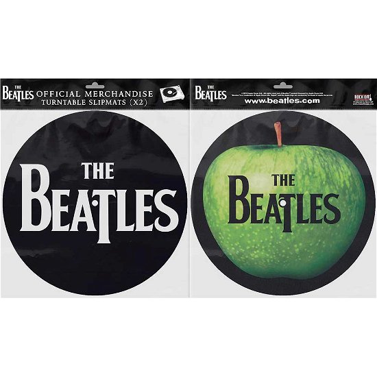 The Beatles Turntable Slipmat Set: Drop T Logo & Apple - The Beatles - Audio & HiFi - ROCK OFF - 5055339788841 - 