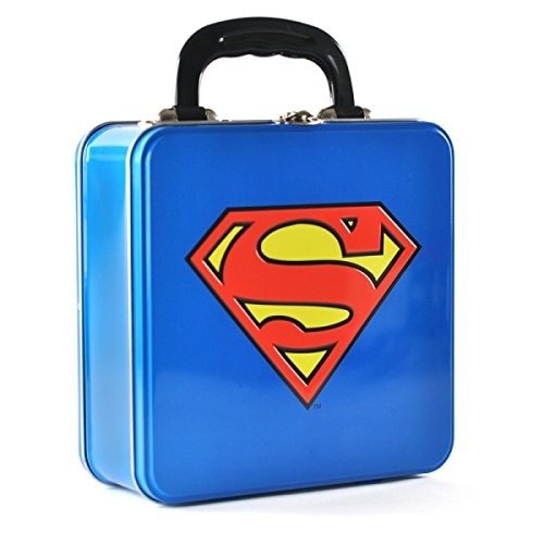 Logo Embossed Tin Tote-Home Product - Superman - Produtos - HALF MOON BAY - 5055453439841 - 