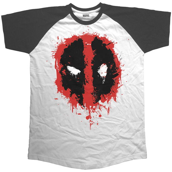 Cover for Marvel Comics · Marvel Comics Unisex Raglan Tee: Deadpool Splat Icon (X-Large Only) (CLOTHES) [Black,White - Unisex edition]