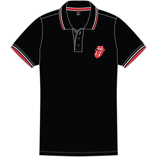 The Rolling Stones Unisex Polo Shirt: Classic Tongue - The Rolling Stones - Produtos -  - 5056368608841 - 