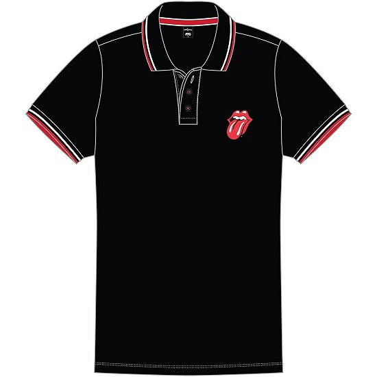 Cover for The Rolling Stones · The Rolling Stones Unisex Polo Shirt: Classic Tongue (Bekleidung) [size S] [Black - Unisex edition]