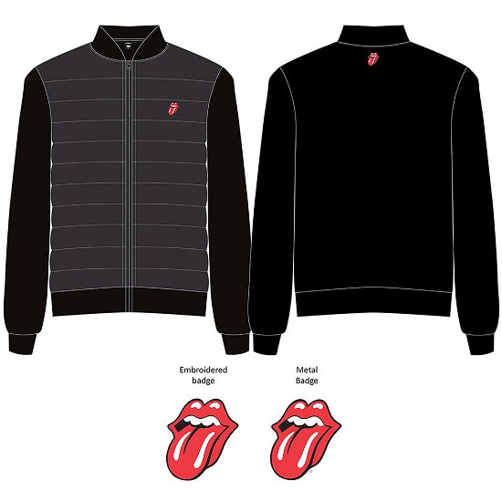 The Rolling Stones Unisex Quilted Jacket: Classic Tongue - The Rolling Stones - Koopwaar -  - 5056368611841 - 