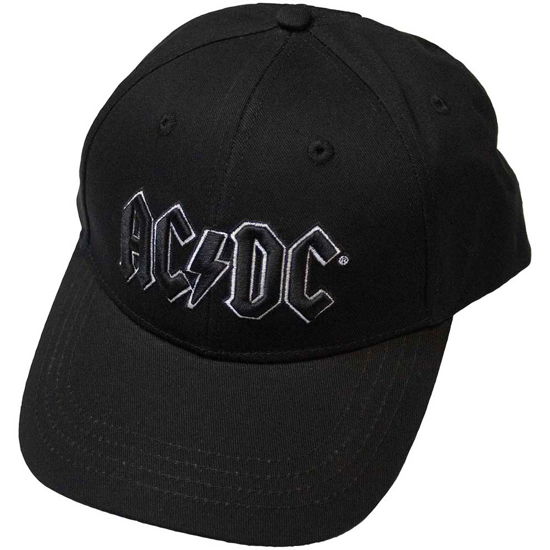 AC/DC Unisex Baseball Cap: Black Logo - AC/DC - Mercancía -  - 5056737220841 - 