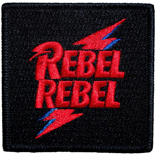 Cover for David Bowie · David Bowie Woven Patch: Rebel Rebel Pink &amp; Blue (Patch) (2024)