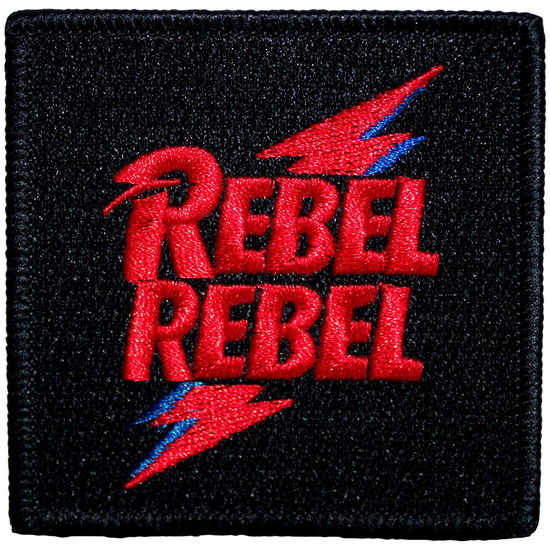 David Bowie Standard Patch: Rebel Rebel Pink & Blue - David Bowie - Produtos - - 5056821086841 - 2 de dezembro de 2024