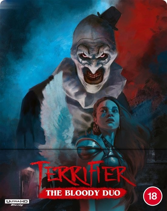 Cover for Terrifier - The Bloody Duo (Terrifier 1 &amp; 2) (4K Ultra HD) [Limited Steelbook edition] (2024)