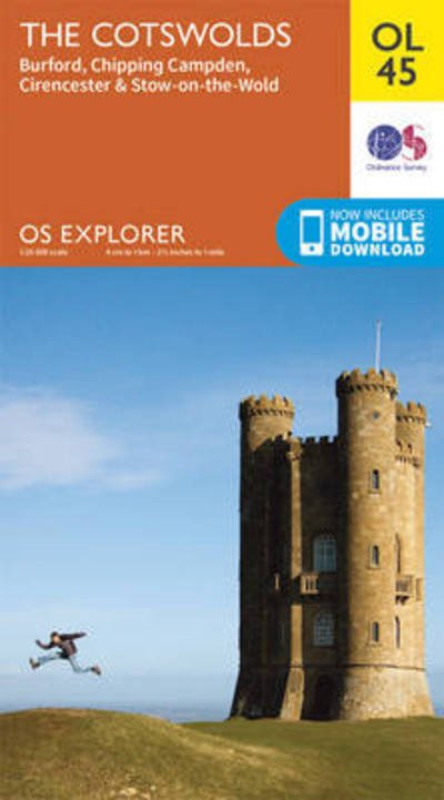 The Cotswolds, Burford, Chipping Campden, Cirencester & Stow-on-the Wold - OS Explorer Map - Ordnance Survey - Livros - Ordnance Survey - 9780319242841 - 10 de junho de 2015
