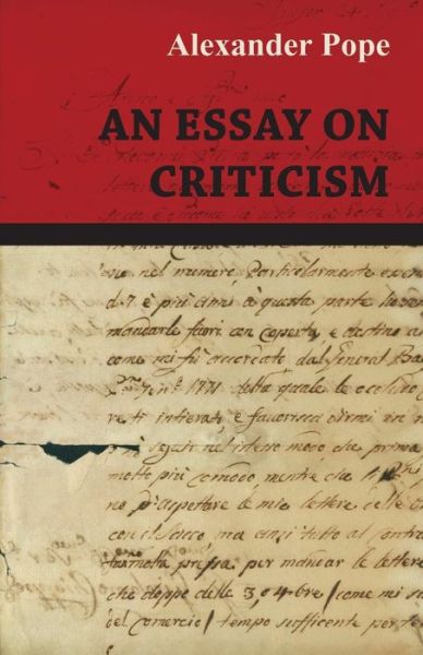 Cover for Alexander Pope · An Essay on Criticism (Paperback Book) (2014)