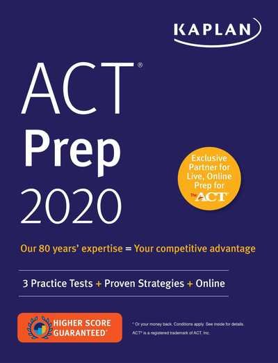 Cover for Kaplan Test Prep · ACT Prep 2020: 3 Practice Tests + Proven Strategies + Online - Kaplan Test Prep (Taschenbuch) (2019)