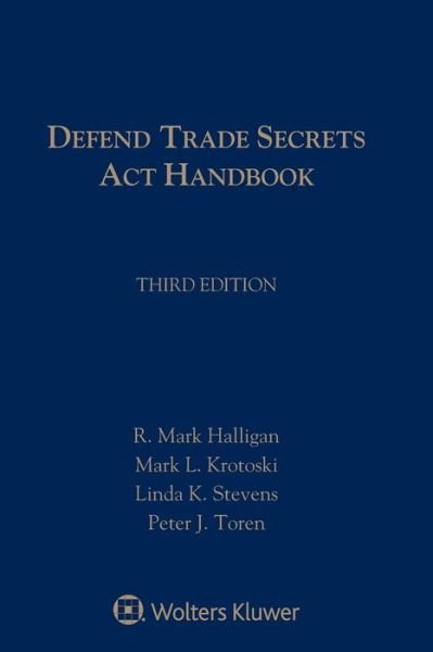 Cover for R Mark Halligan · Defend Trade Secrets Act Handbook (Paperback Book) (2021)