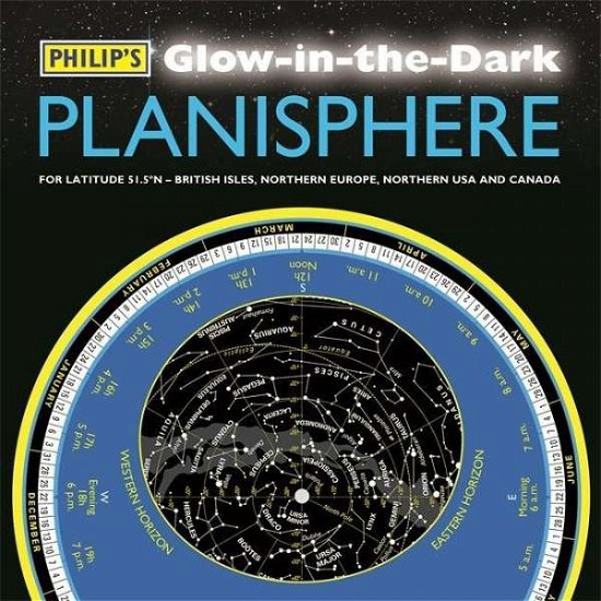 Cover for Philip's Maps · Philip's Glow-in-the-Dark Planisphere (Latitude 51.5 North): For use in Britain and Ireland, Northern Europe, Northern USA and Canada (Paperback Bog) (2018)