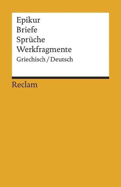 Cover for Epikur · Reclam UB 09984 Epik.Briefe,Spr.Gr. / Dt. (Book)