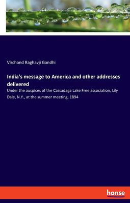 Cover for Gandhi · India's message to America and o (Bog) (2020)