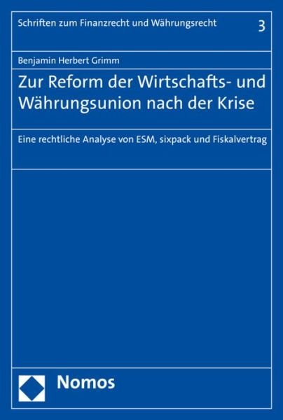 Cover for Grimm · Zur Reform der Wirtschafts- und W (Bok) (2016)