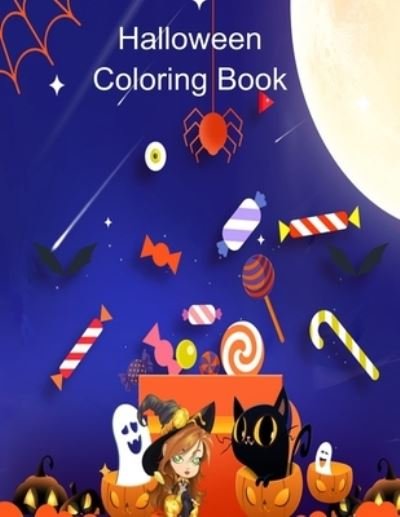Cover for Tr Books · Halloween Coloring Book For Kids Ages 4-8: Cute Coloring Pages For Halloween, Hours Of Fun (60 Pages, 8.5x11inches): Great For Kids Of All Ages (Taschenbuch) (2021)