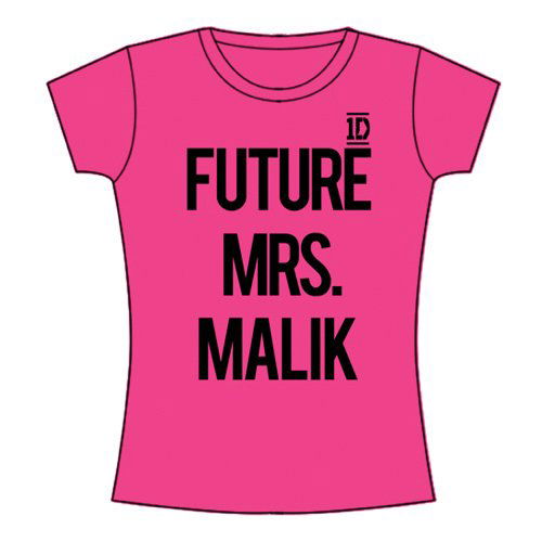 One Direction Ladies T-Shirt: Future Mrs Malik (Skinny Fit) - One Direction - Merchandise - ROFF - 5055295342842 - 13. maj 2013