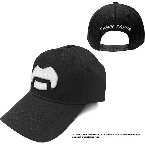 Frank Zappa Unisex Baseball Cap: White Moustache - Frank Zappa - Fanituote -  - 5056170671842 - 